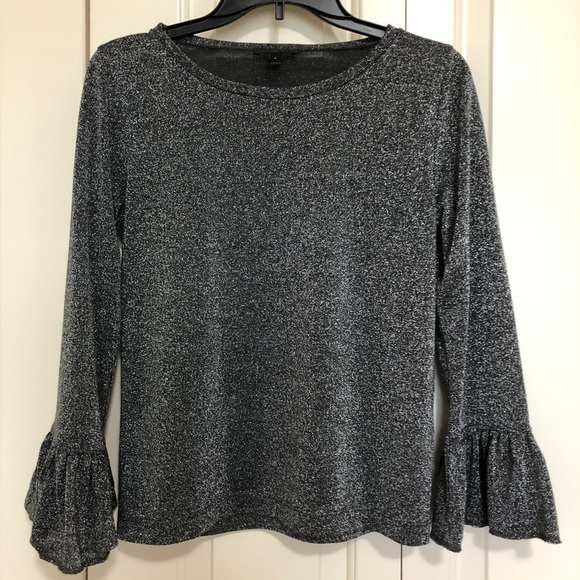 J. Crew Tops - J. Crew Metallic Long Bell Sleeve Top Size S